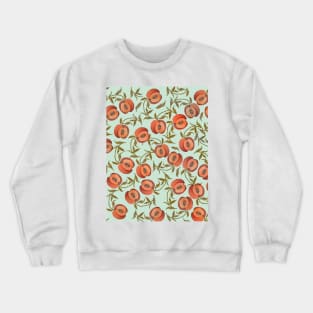 Watercolor pattern with peaches Crewneck Sweatshirt